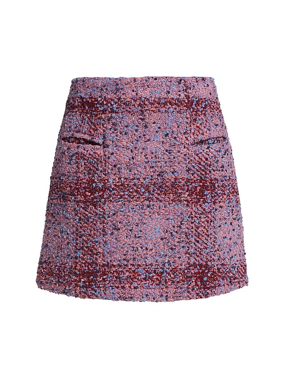 Women's Neve Tweed Miniskirt - Meadow Violet Tweed - Size 10