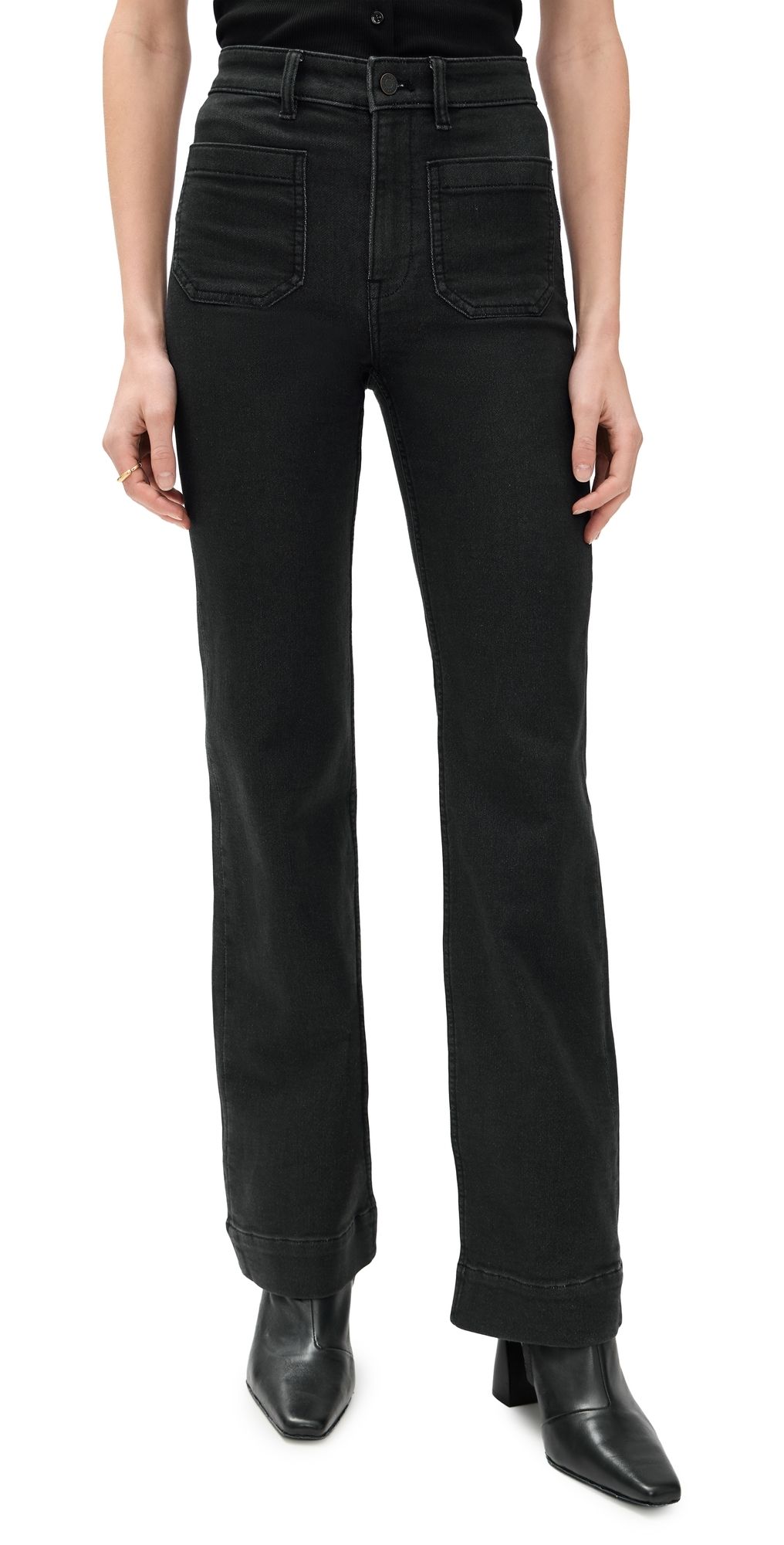 Faherty Stretch Terry Patch Pocket Pants Onyx Black 31