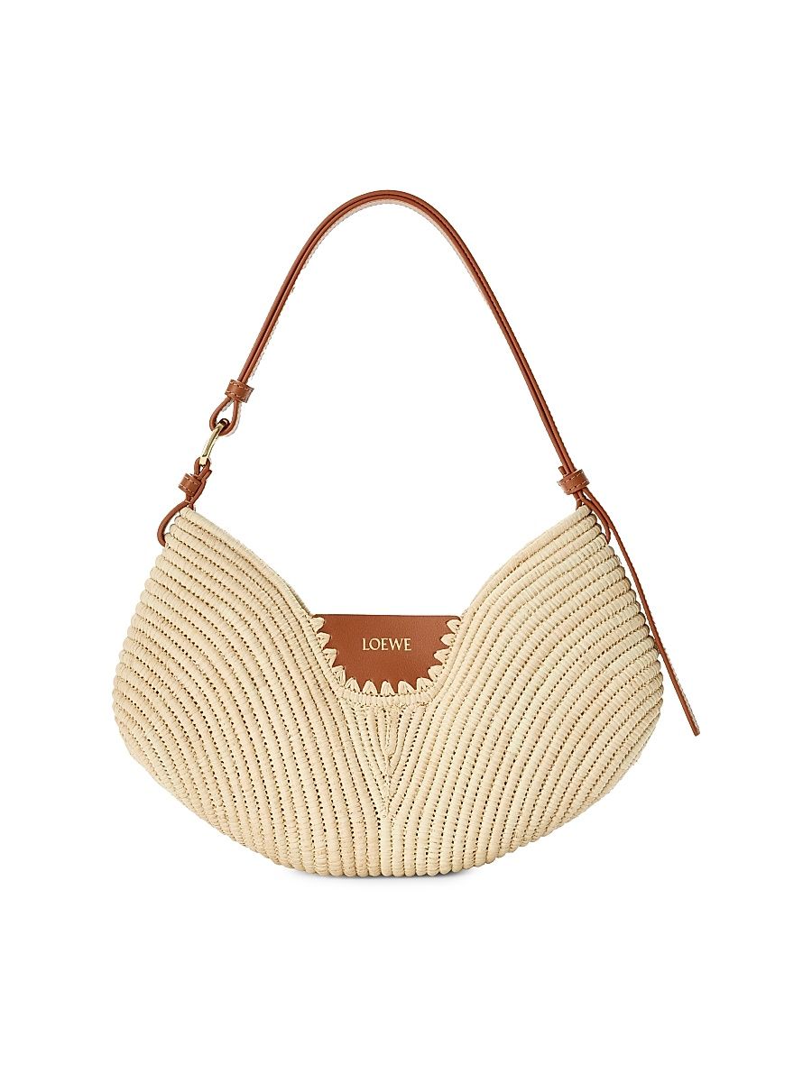 Women's LOEWE x Paula's Ibiza Swing Raffia Shoulder Bag - Natural Tan