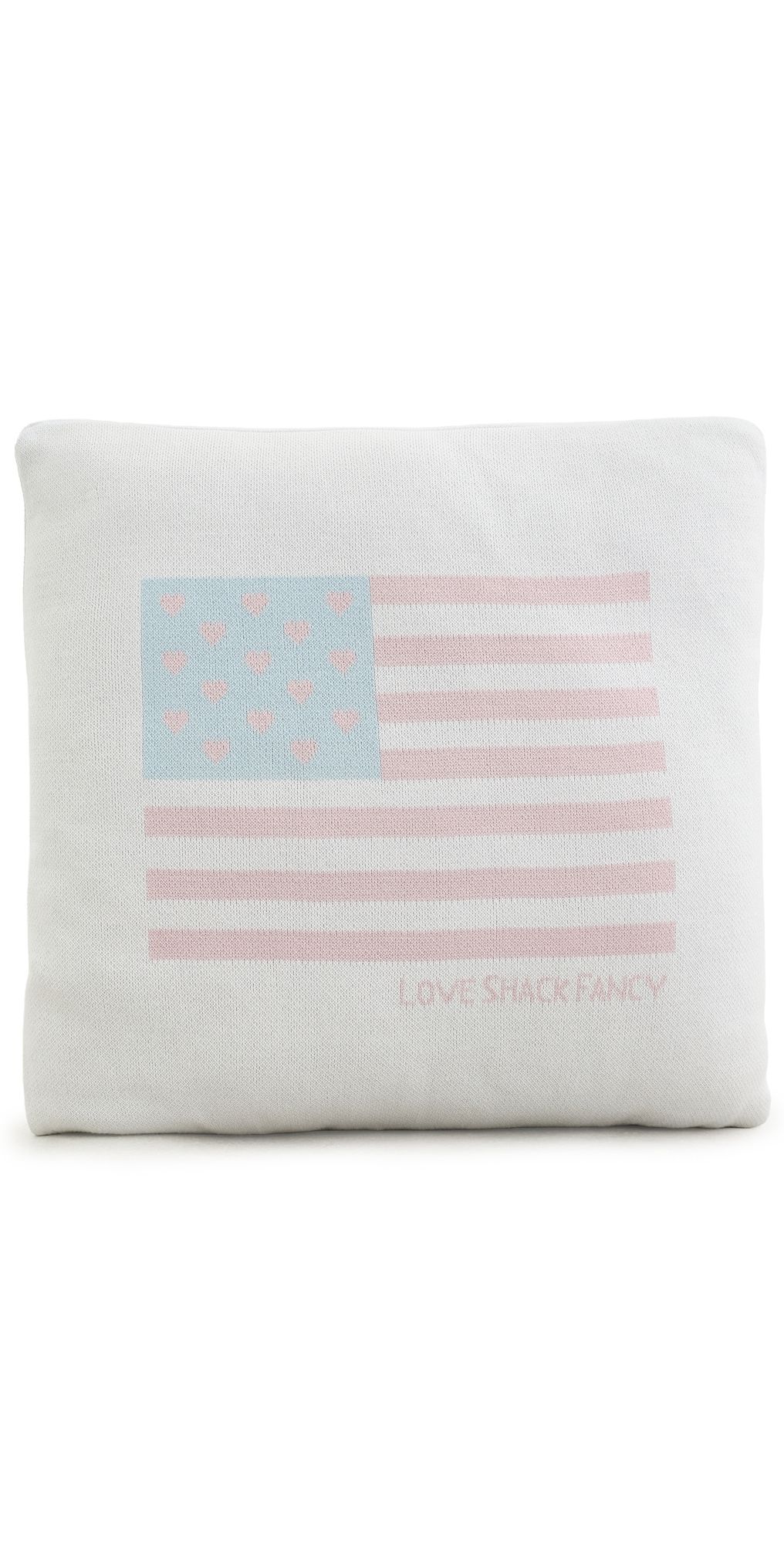 LoveShackFancy American Flag Pillow Weathered Rose One Size