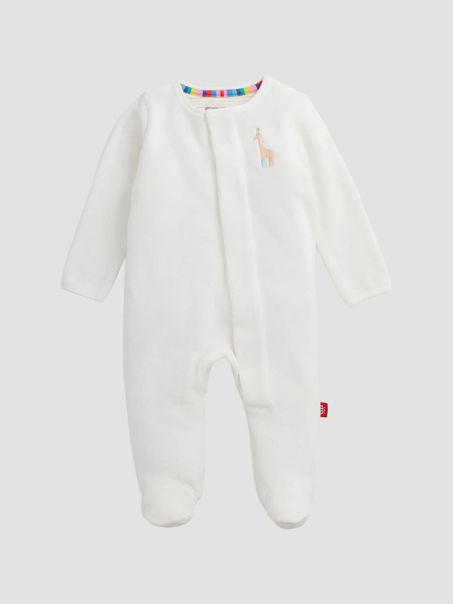 Unisex Baby's Embroidered Cotton-Blend Velour Footie - Multi - Size 18 Months