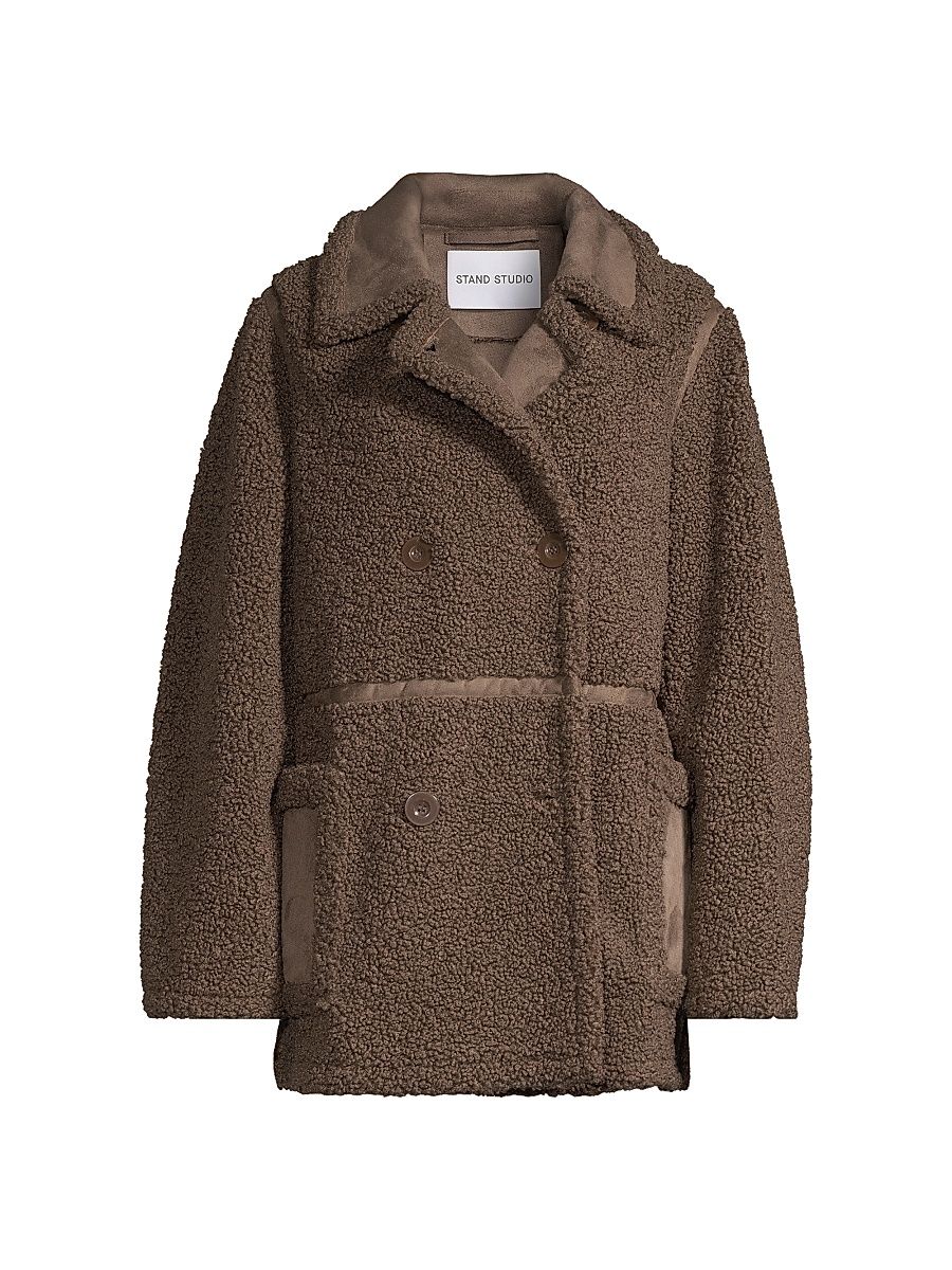 Women's Chloe Faux Suede Jacket - Ebony Brown - Size 4