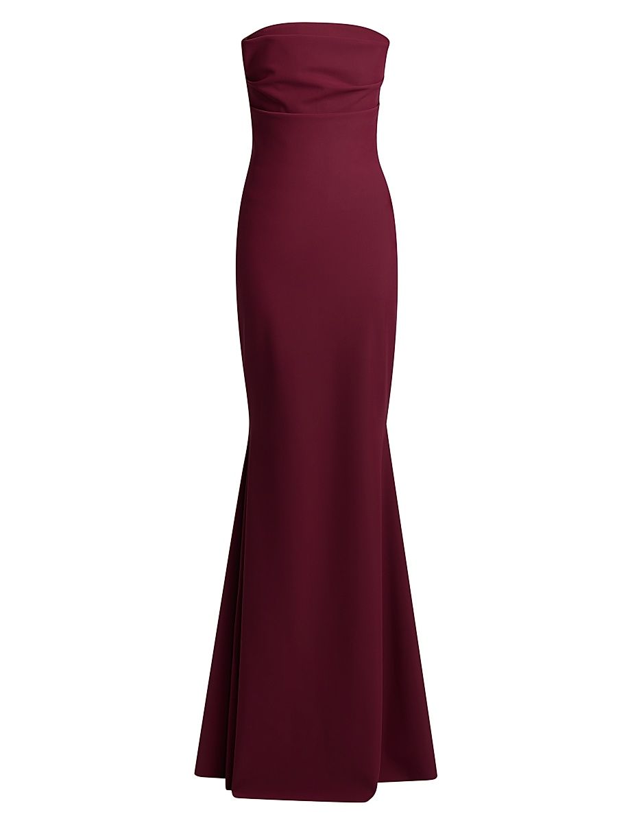 Women's Vepse Strapless Jersey Gown - Mahogany - Size 10