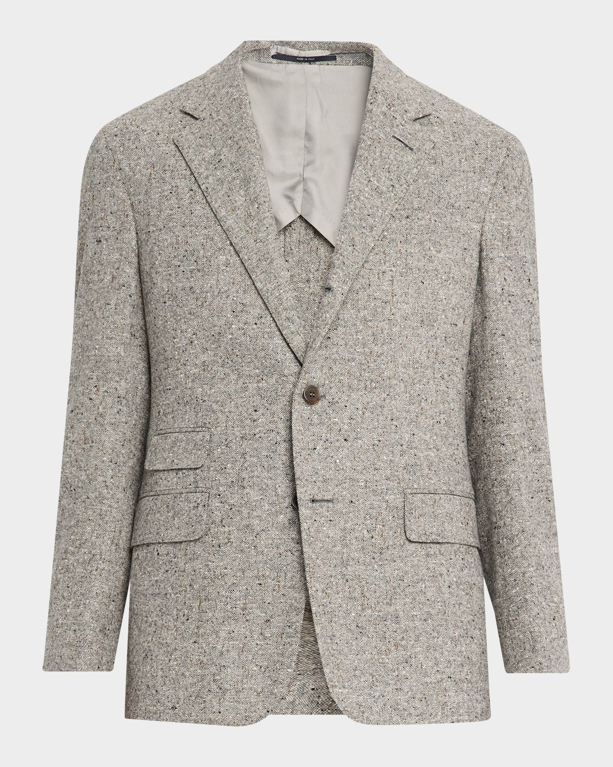 Men & apos;s Wool Tweed Donegal Single-Breasted Sport Coat