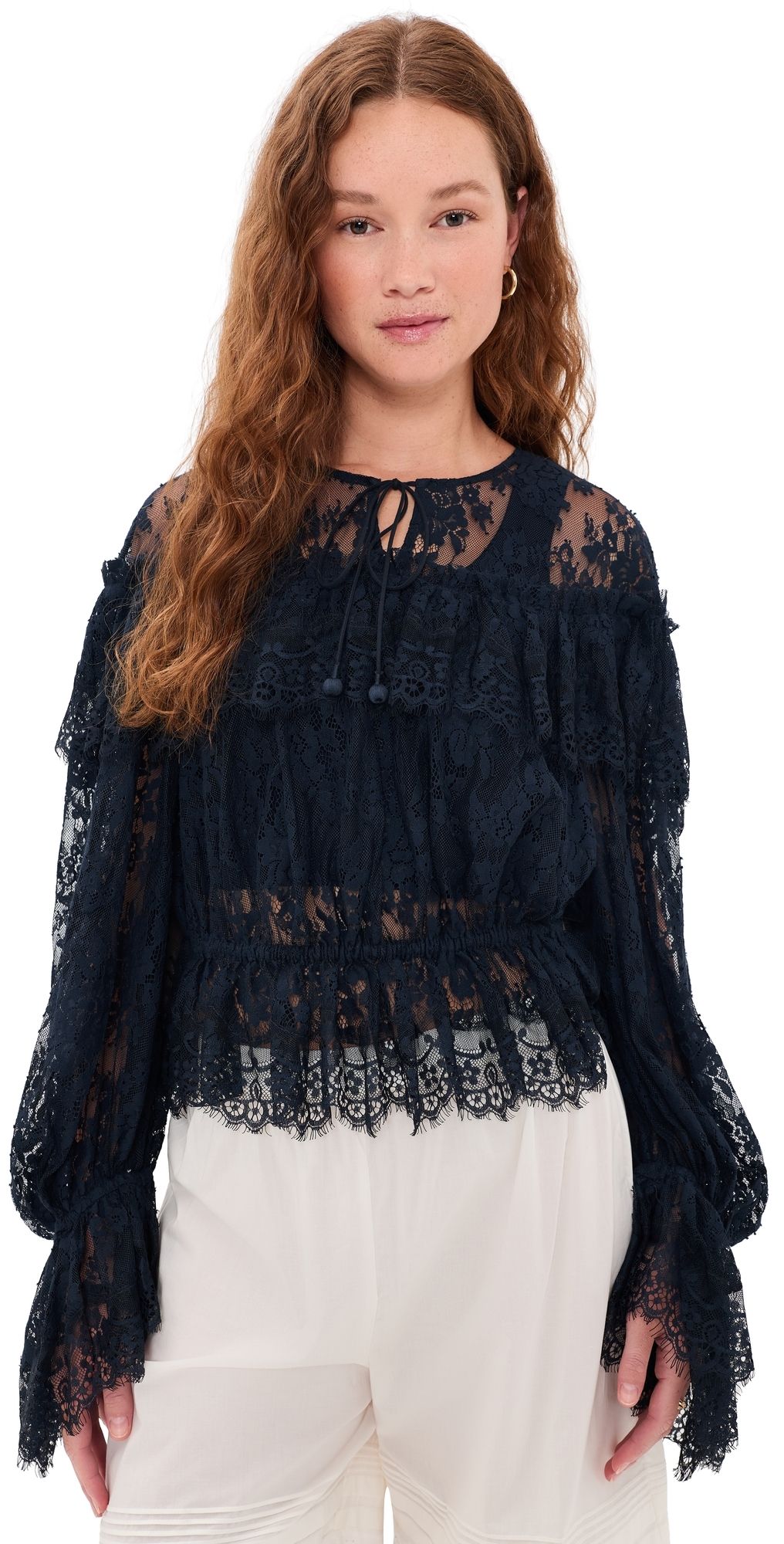Sea Sharleen Lace Top Navy M