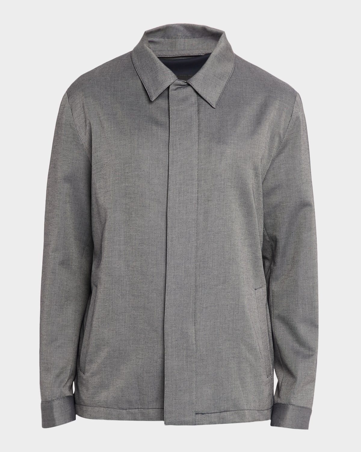 Men & apos;s Cotton and Polyester Full-Zip Field Jacket