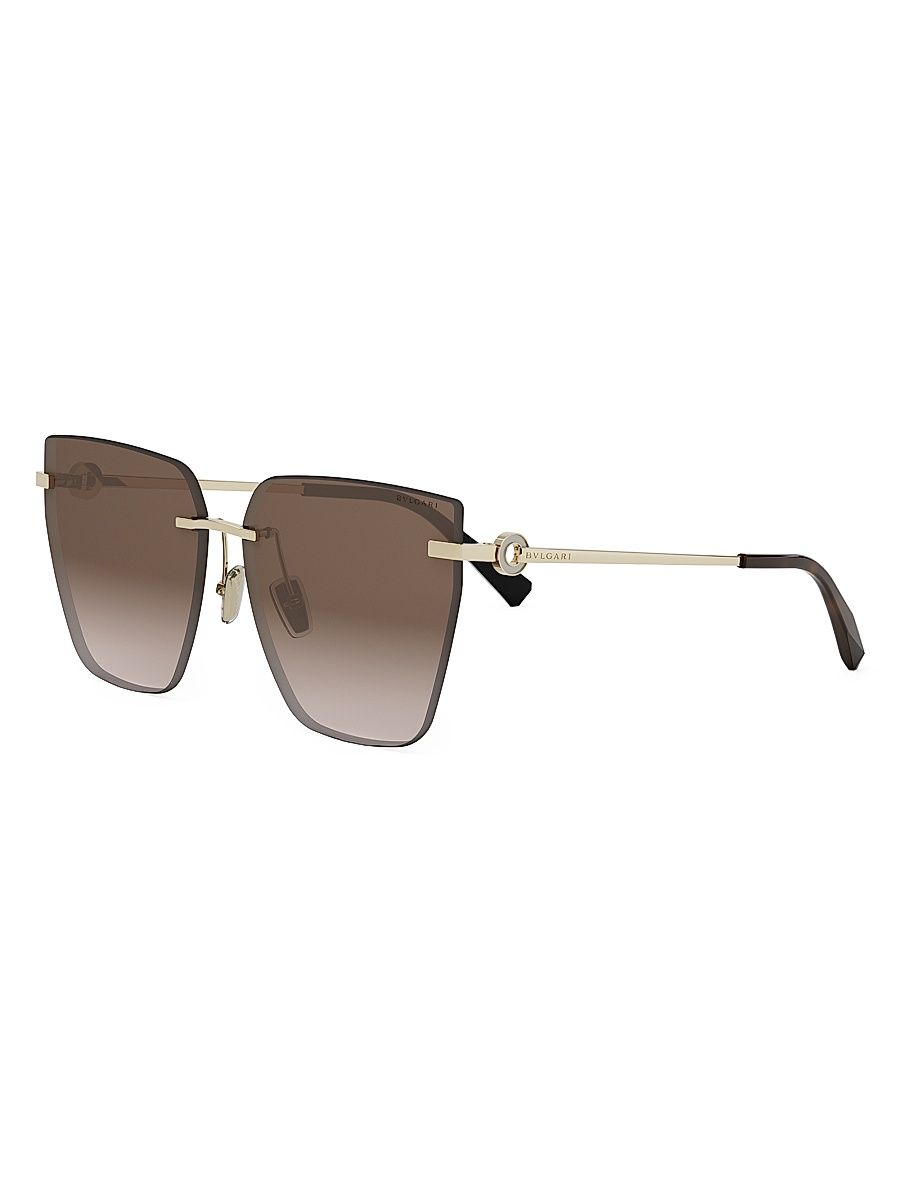 Women's 61MM Butterfly Sunglasses - Gold Gradient Brown