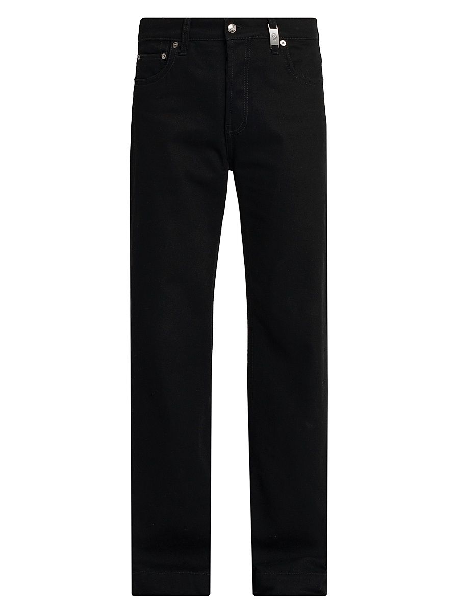 Men's Wide-Leg Jeans - Black - Size 36