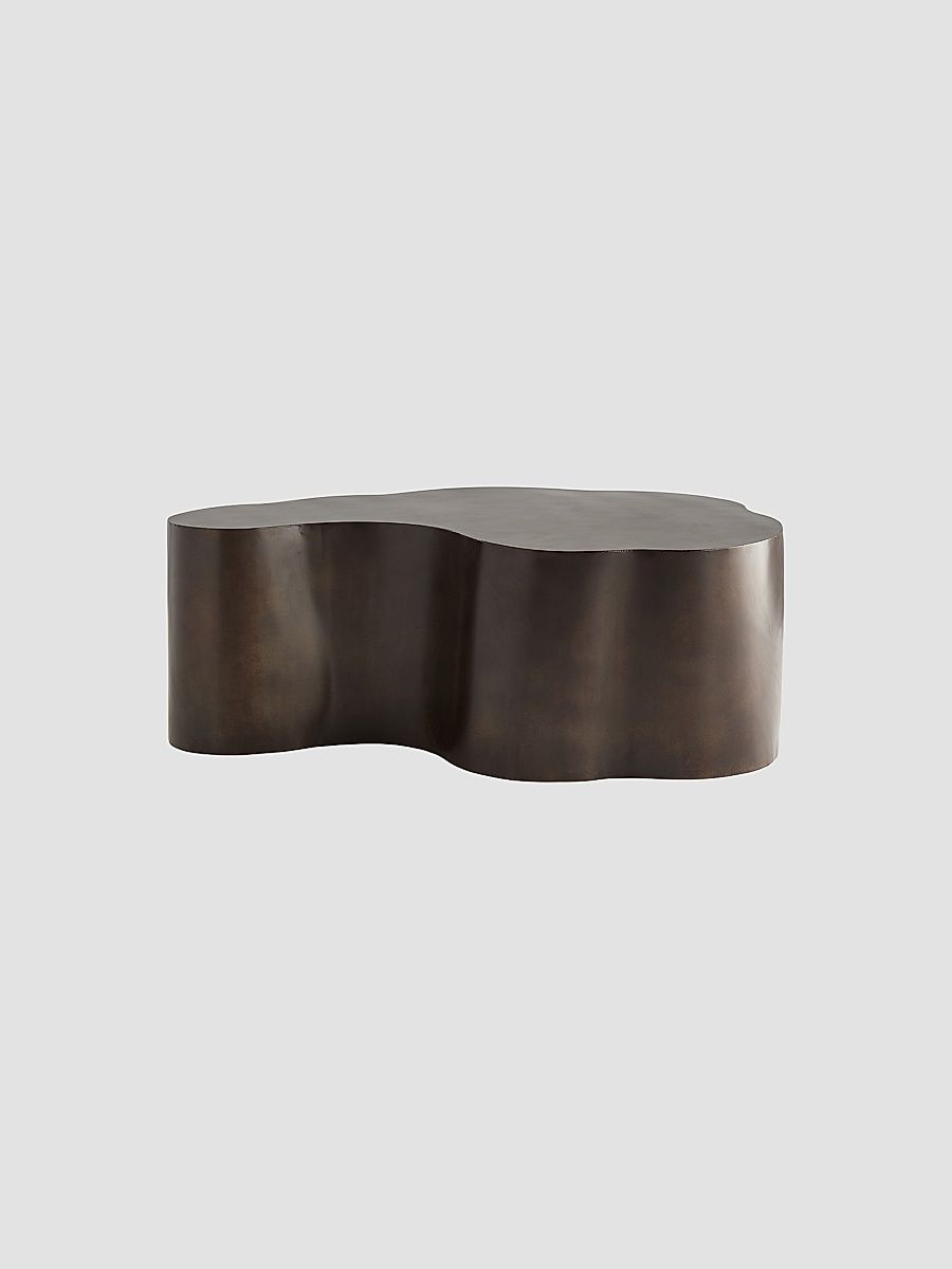 Meadow Handcrafted Biomorphic Iron & Bronze Cocktail Table - Black