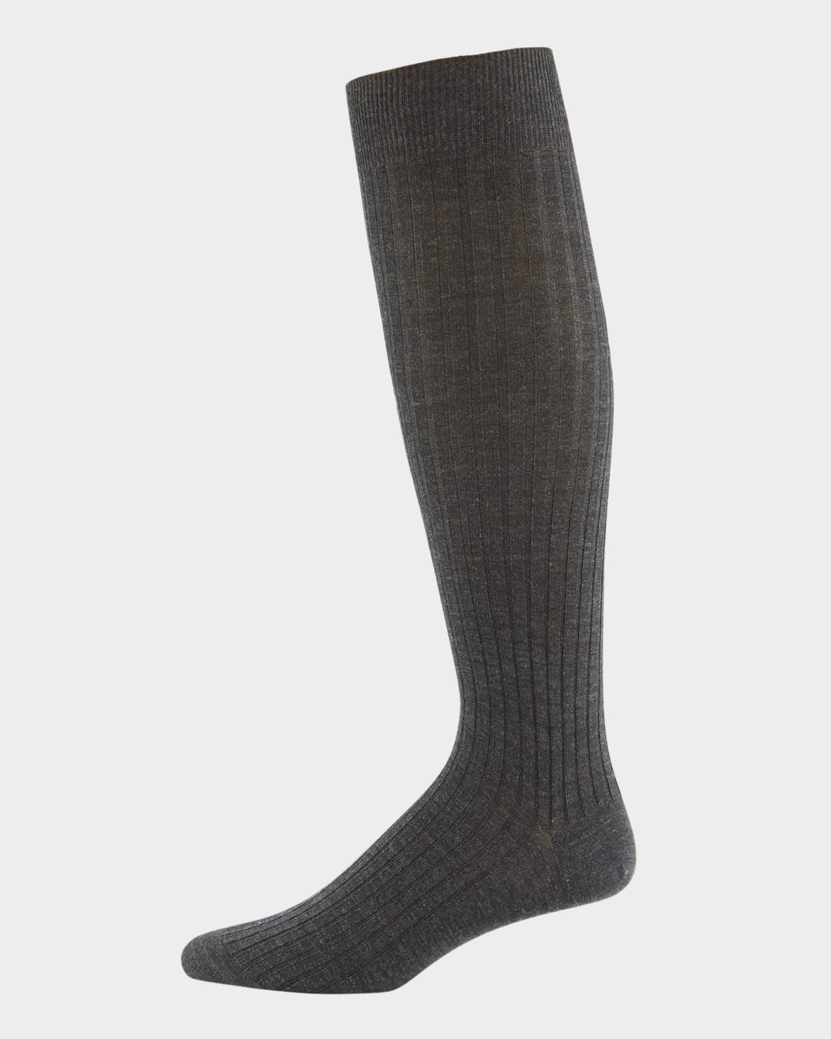 Over-the-Calf Ribbed Socks