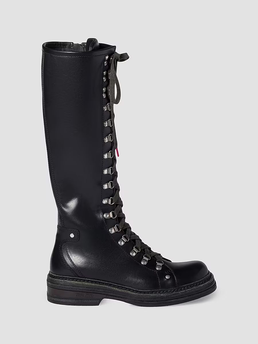 Women's Leather Boots - Black - Size 9
