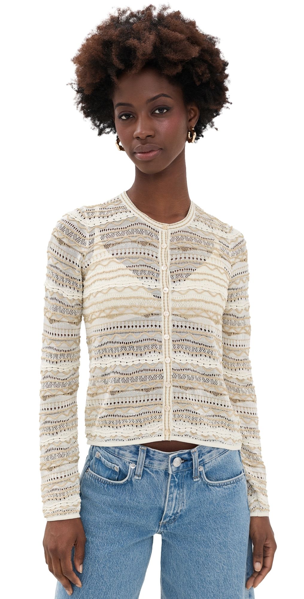 Ulla Johnson Mia Knit Cardigan Conch L