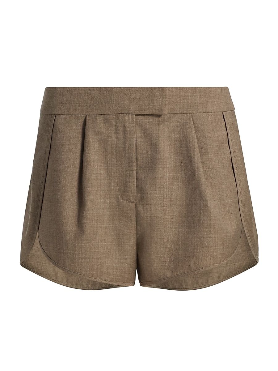 Women's Liam Pleated Shorts - Mink - Size Large