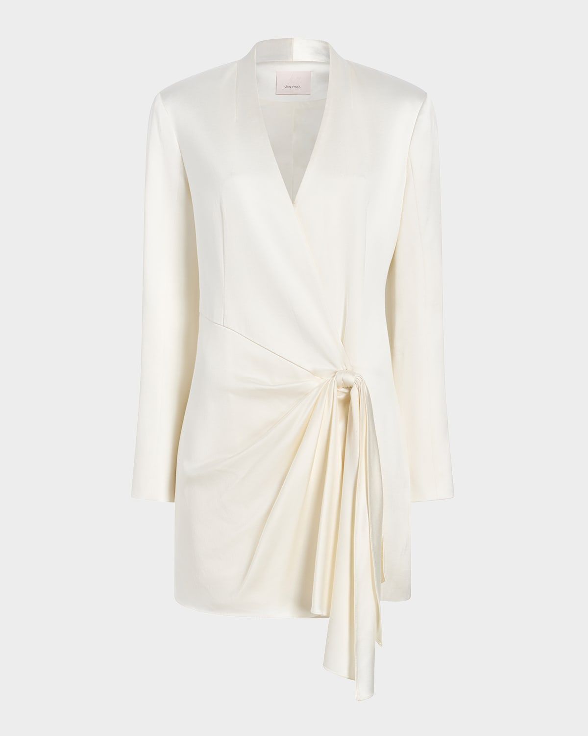 Irma Textured Satin Wrap Dress