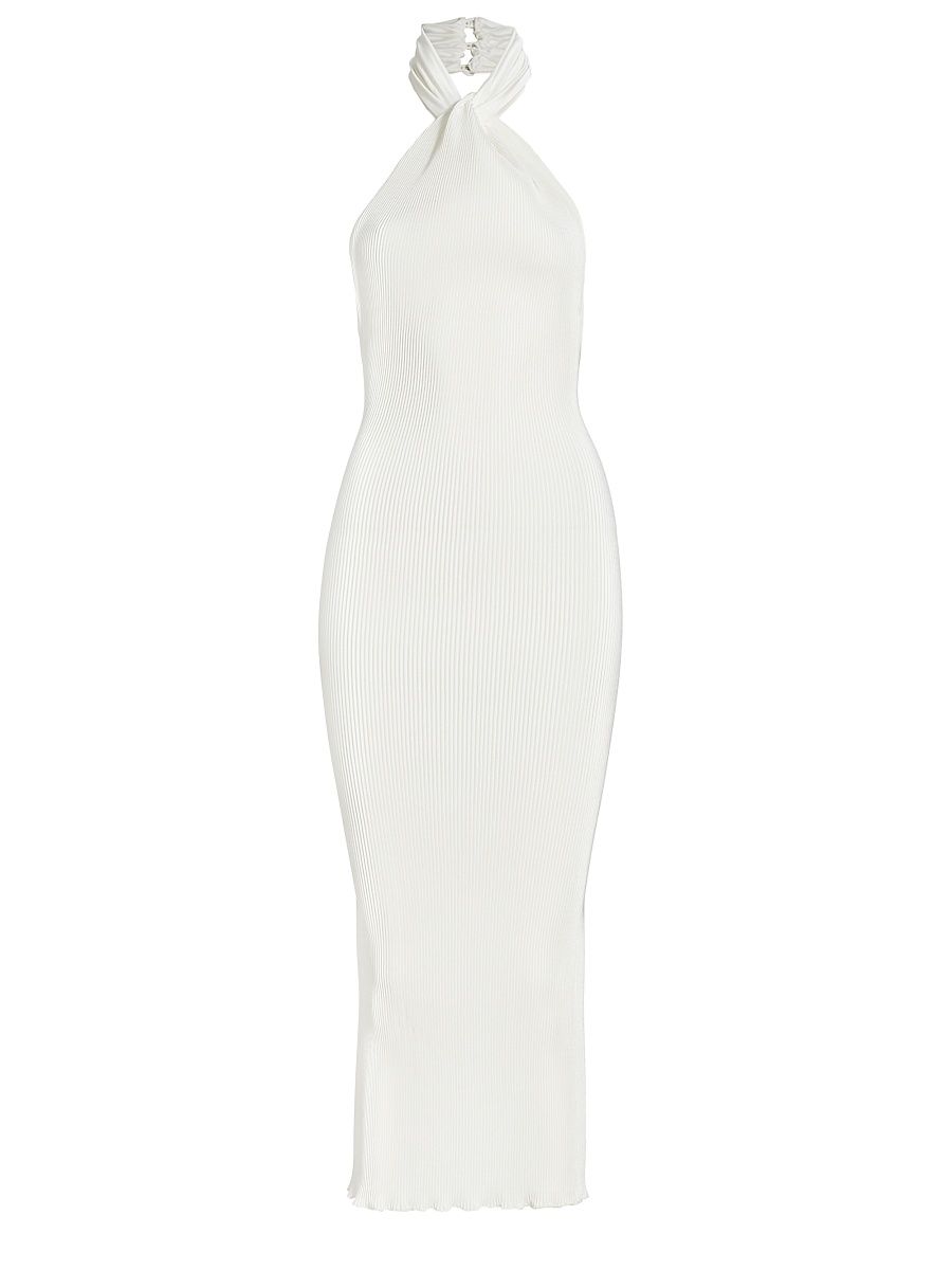 Women's Klum Satin Midi-Dress - Blanc - Size 6