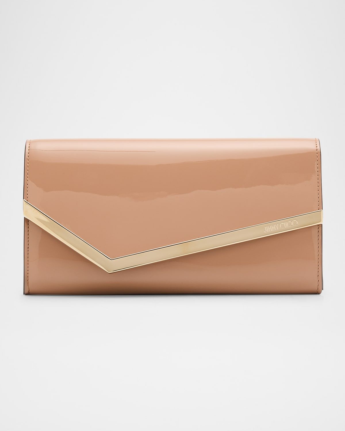 Emmie Patent Leather Bar Flap Clutch Bag