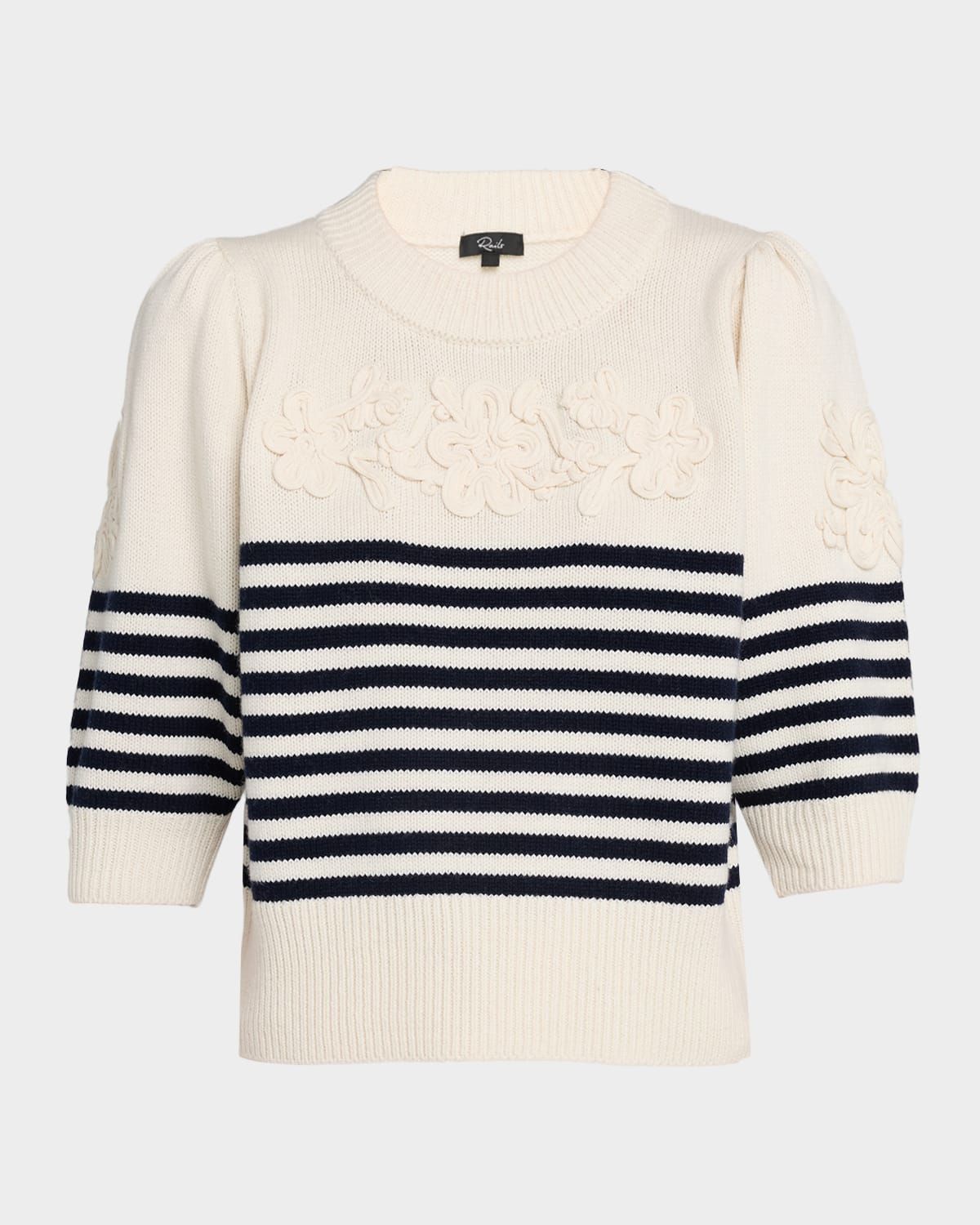 Martha Floral Striped Wool-Blend Sweater