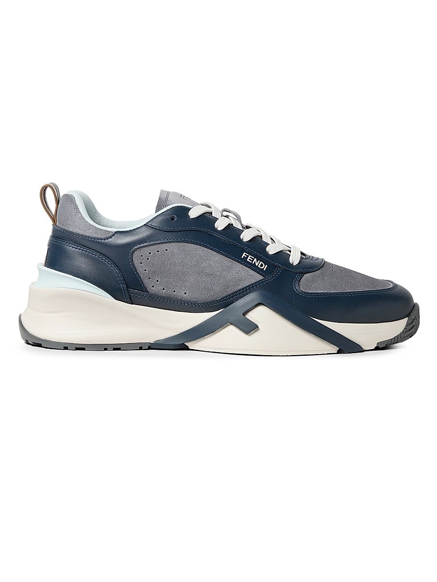 Men's Flow Tonal Colorblocked Low-Top Sneakers - Blueberry Menta - Size 10