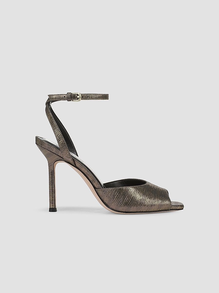 Women's Yasmine 95MM Leather Slingback Sandals - Gold - Size 11