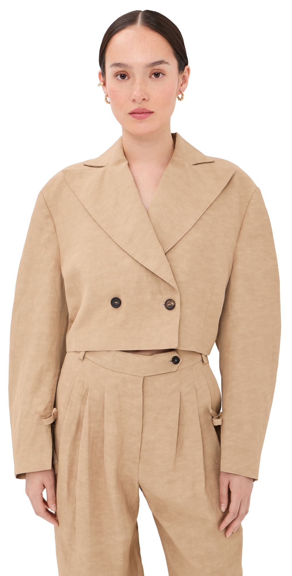 FRENKEN Circle Shape Blazer Dark Ecru 40