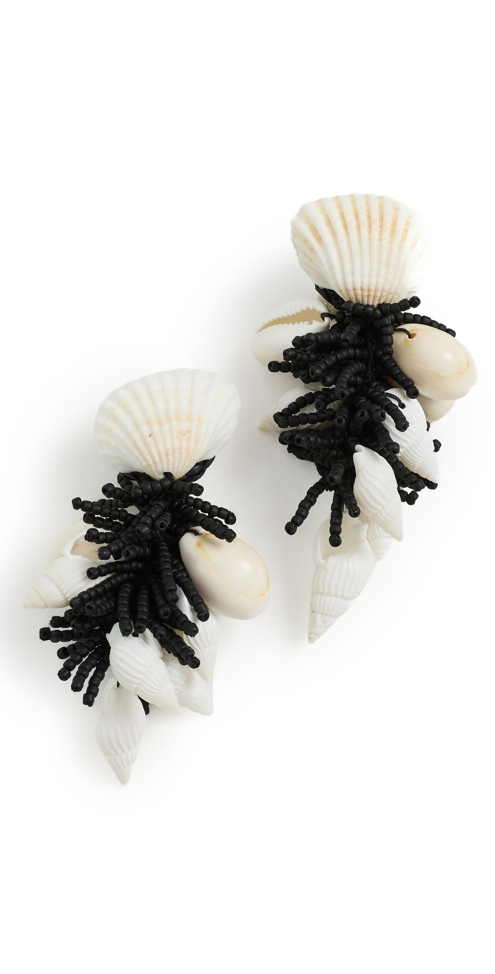Johanna Ortiz Whimsical Waters Earrings Ecru/Black One Size