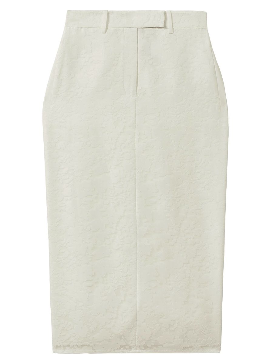 Women's Denver Floral Tulle Midi-Skirt - Ivory - Size 4