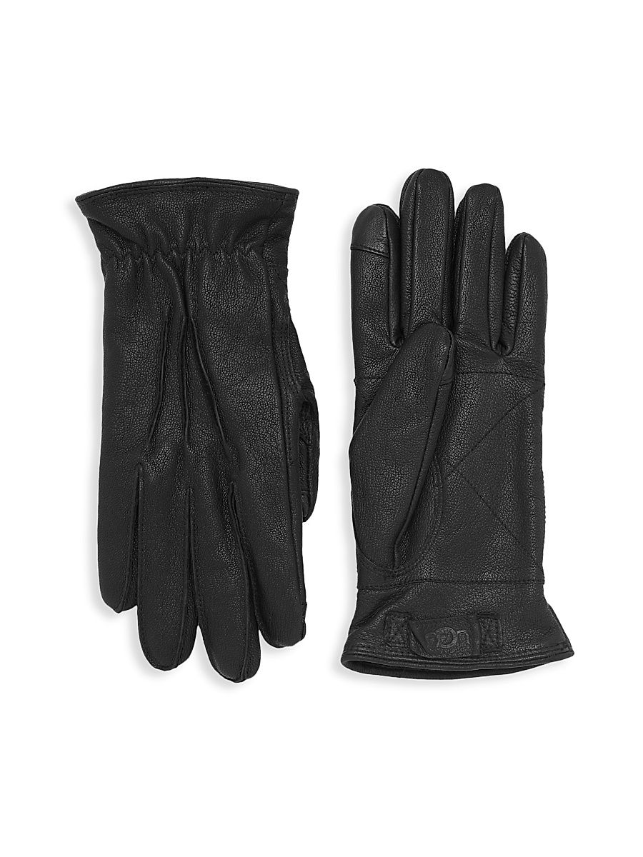 Men's 3 Point Leather Gloves - Black - Size XL