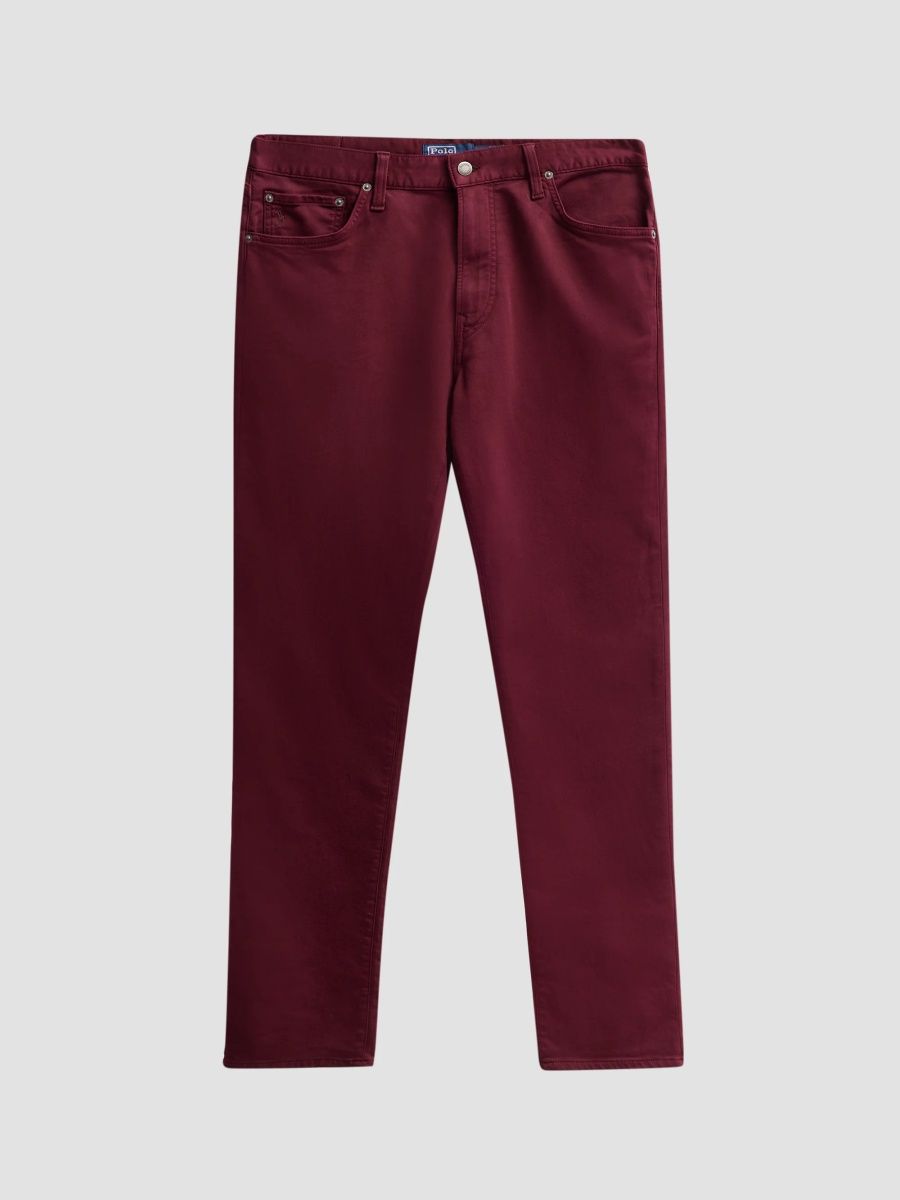 Ralph Lauren Purple Label Men's Sullivan Slim Knit-Like Chino Pants - Harvard Wine - Size 42