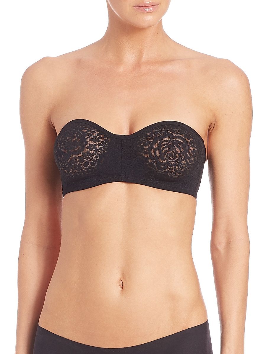 Women's Halo Lace Strapless Bra - Black - Size 38DDD
