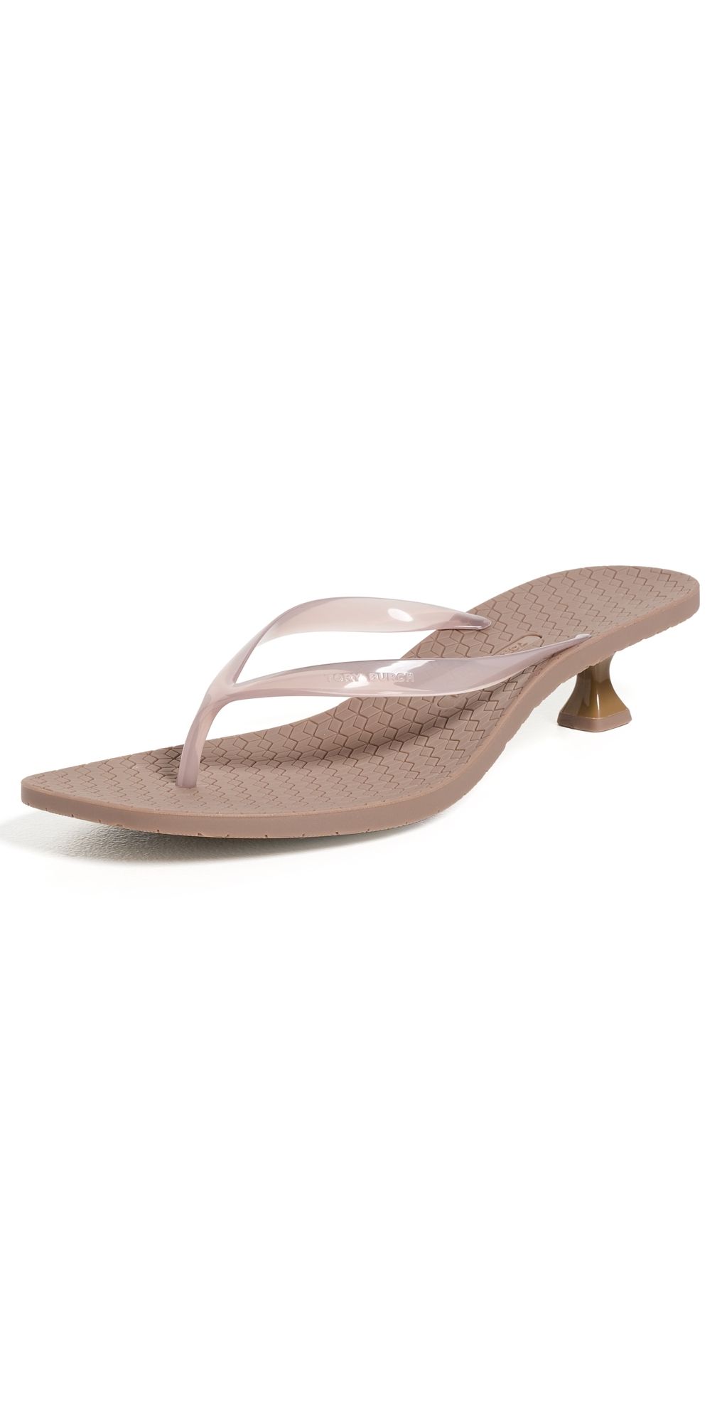 Tory Burch Jelly Heel Flip Flops 40mm Almond Flour 5