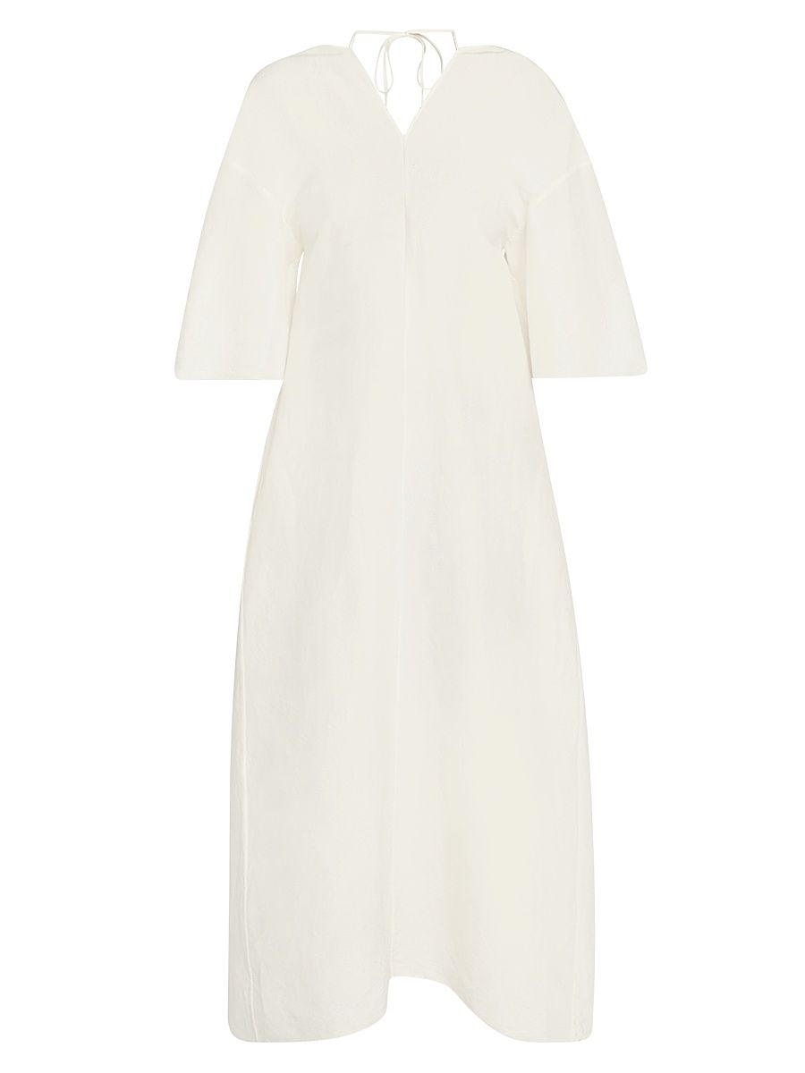 Women's Mia Silk A-Line Maxi Dress - Off White - Size 6