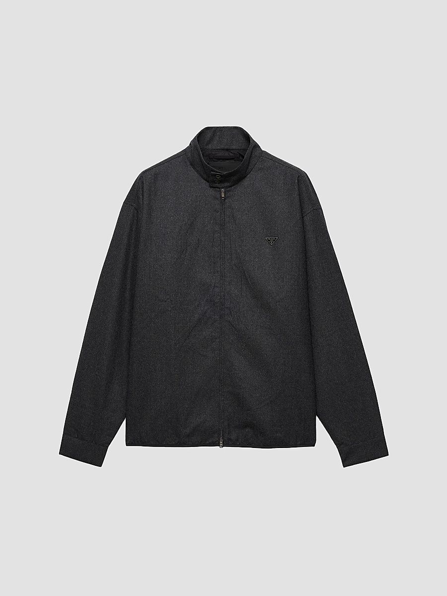 Prada Men's Wool Shirt - Grey - Size XXXL