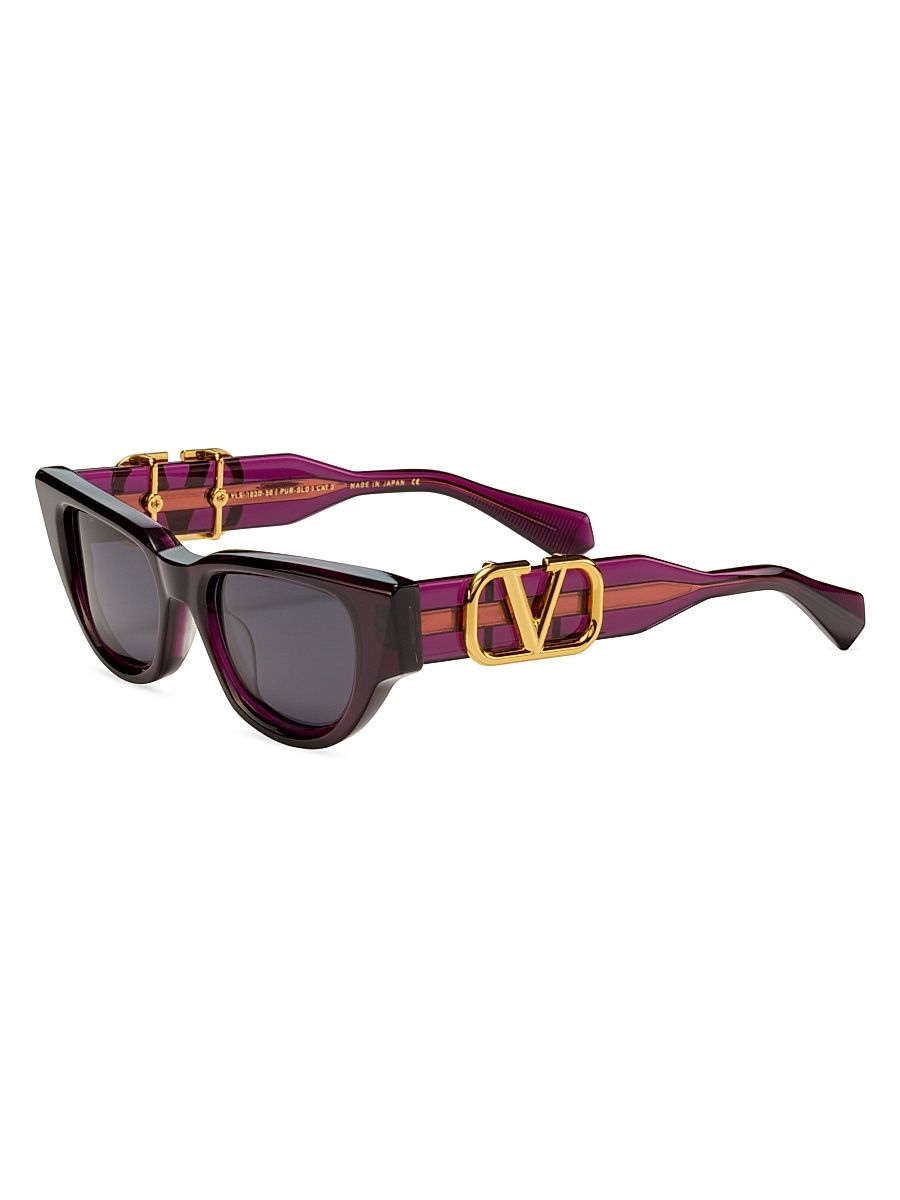 Women's V-Due 50MM Cat-Eye Sunglasses - Purple