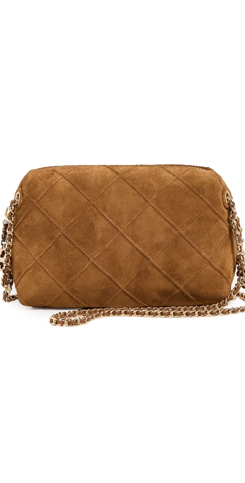 Tory Burch Fleming Suede Crossbody Bag Chicory Brown One Size
