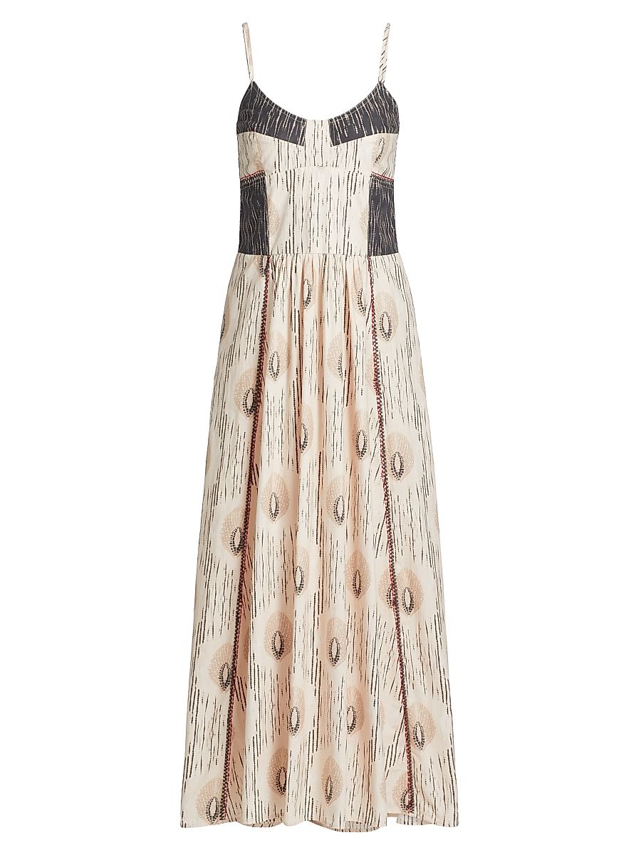 Women's Florida Maive Cotton Maxi Dress - Ecru - Size Large