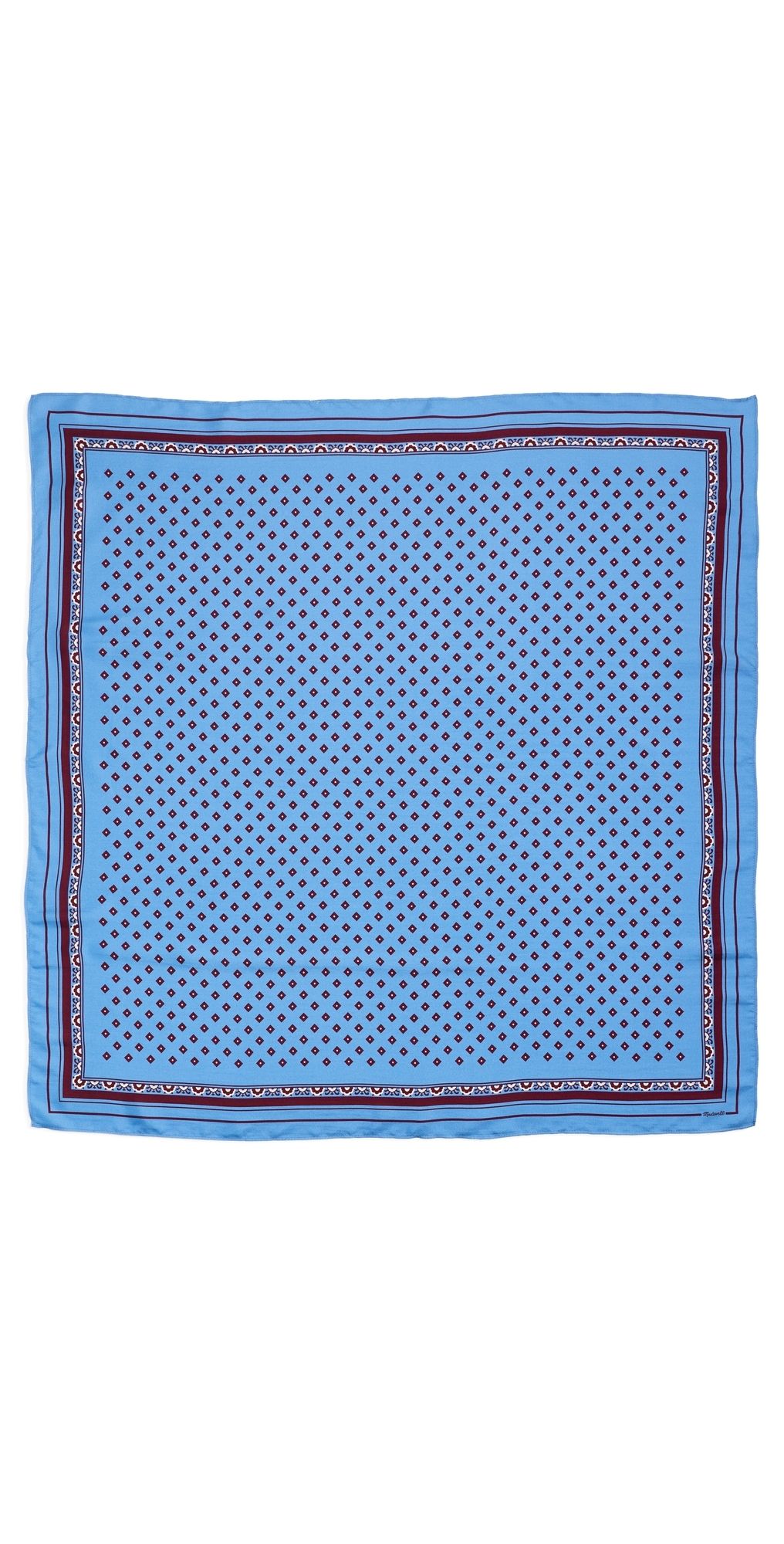 Madewell Medium Silk Bandana Retro Blue One Size