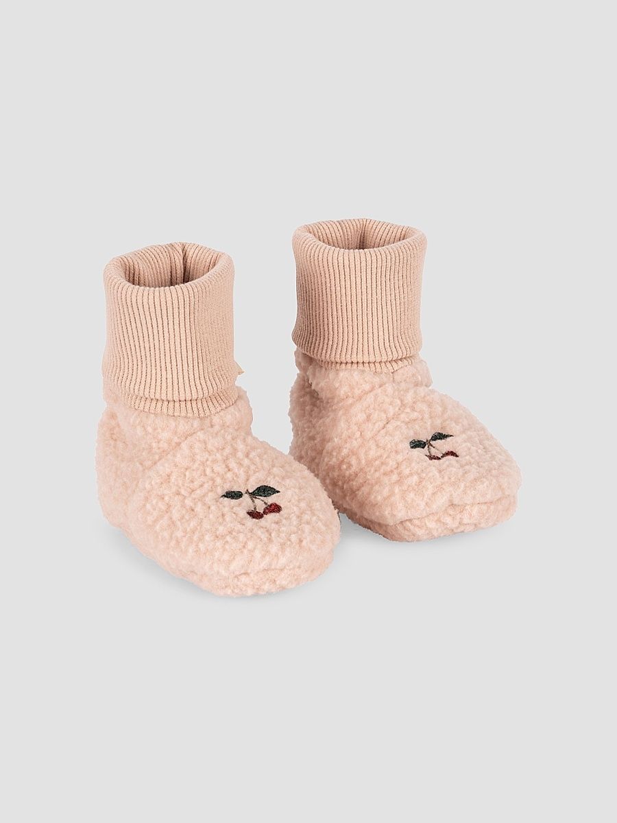 Baby Girl's Safa Teddy Booties - Rose Smoke - Size 6 Months