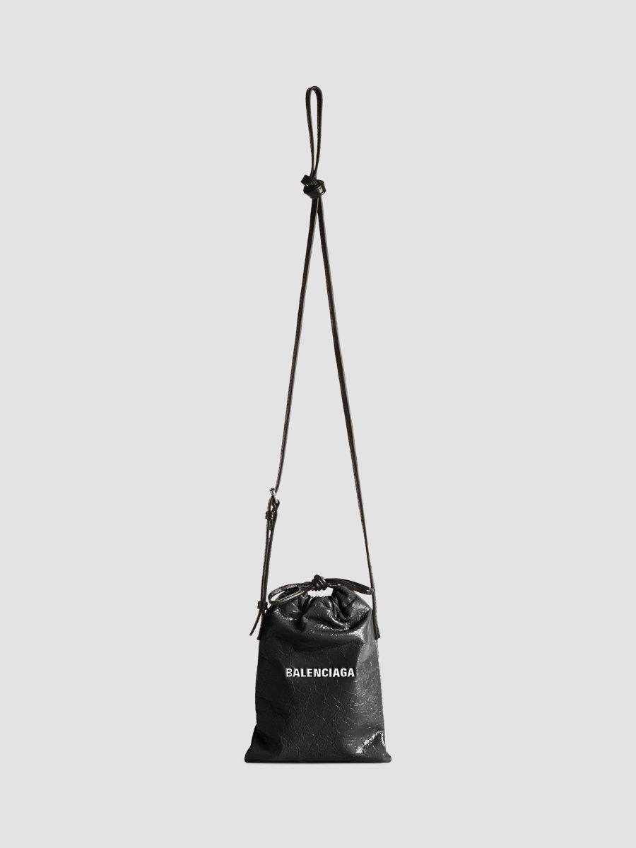 Balenciaga Men's Shopper Phone Holder - Black