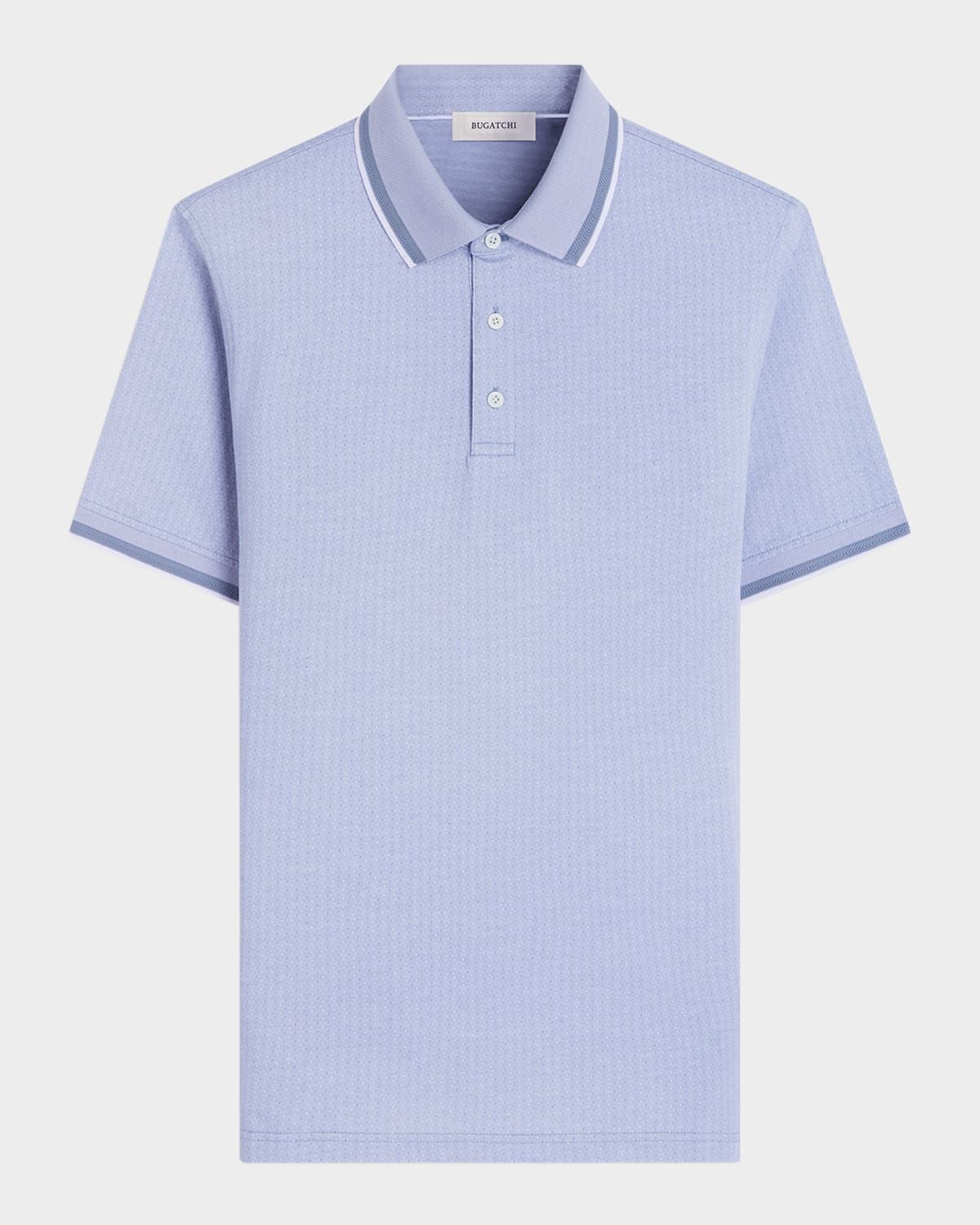 Men & apos;s Cotton Micro-Print Polo Shirt
