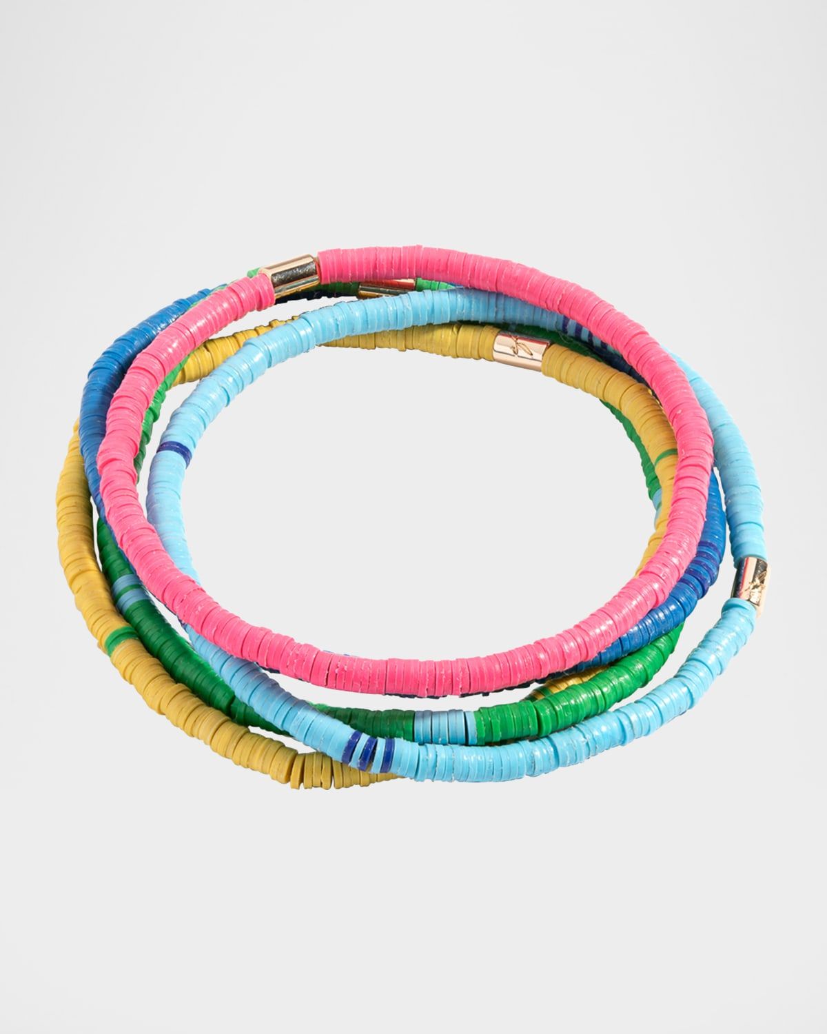 Heishi Bead Bracelets, Set of 5