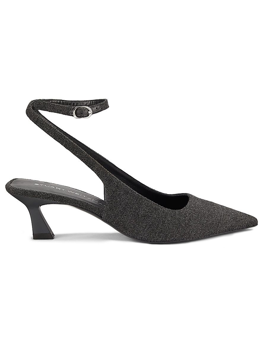 Women's Vinnie 50MM Flannel Pumps - Charcoal - Size 9.5