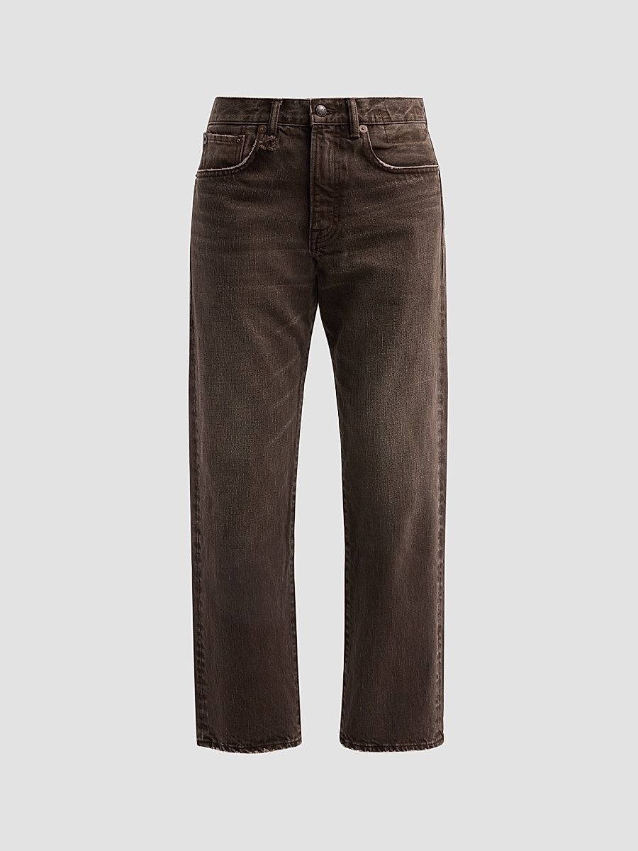 Women's Boyfriend Crop Jeans - Worn Chocolate Brown - Size 31