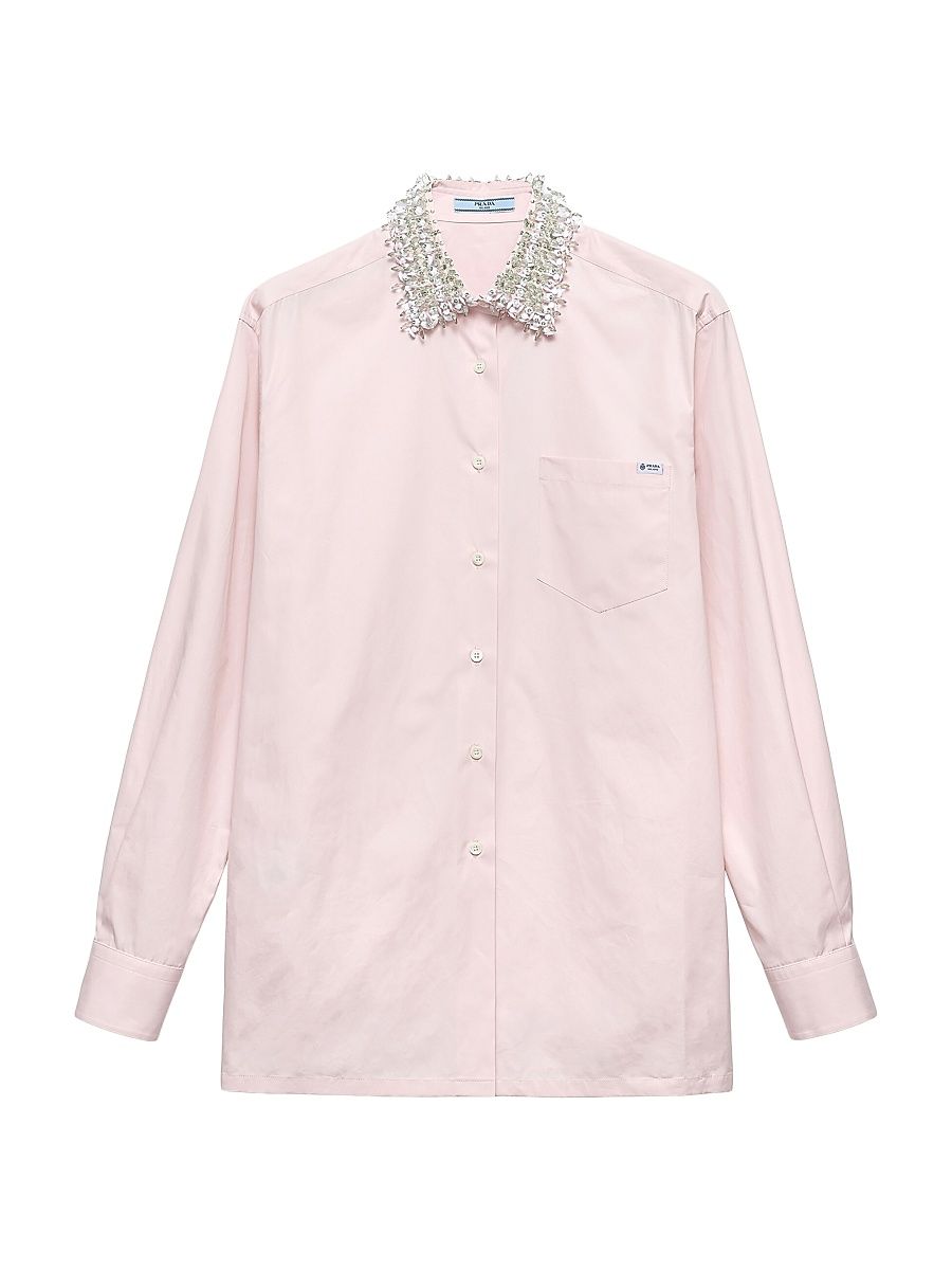 Women's Poplin Shirt - Pink - Size 10
