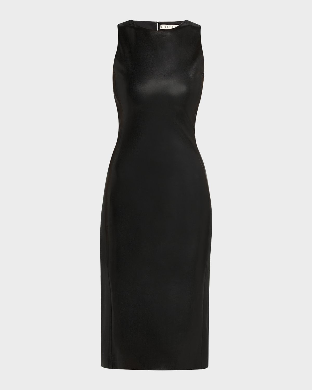 Wynell Vegan Leather Knee-Length Dress