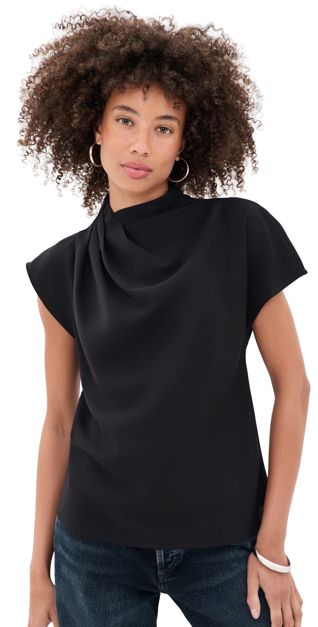 STAUD Davina Blouse Black 00