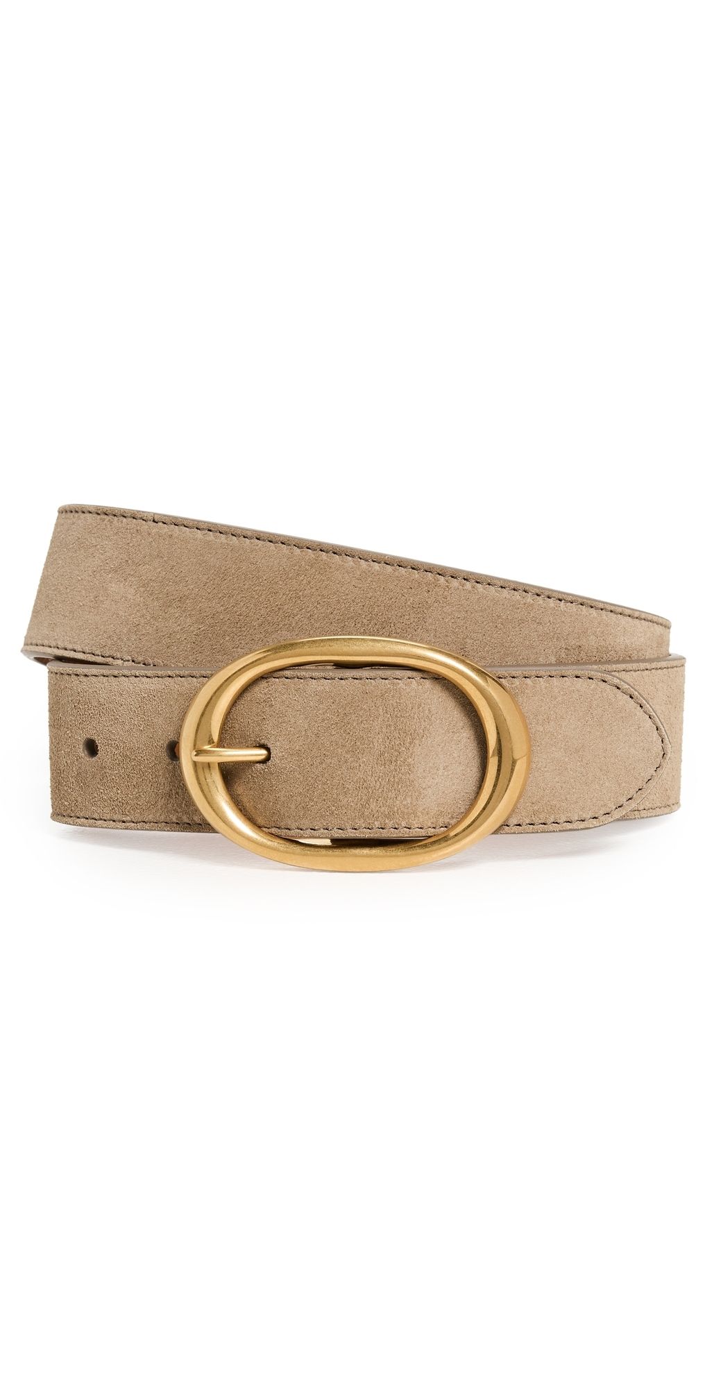 TWP Wide Suede Belt Petrified Oak 80