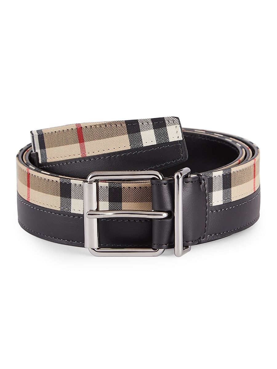 Men's Mack 35 Vintage Check Belt - Archive Black - Size 34