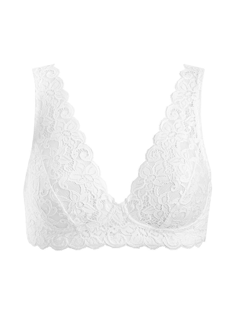 Women's Luxury Moments Allover Lace Soft Cup Bra - White - Size 34C