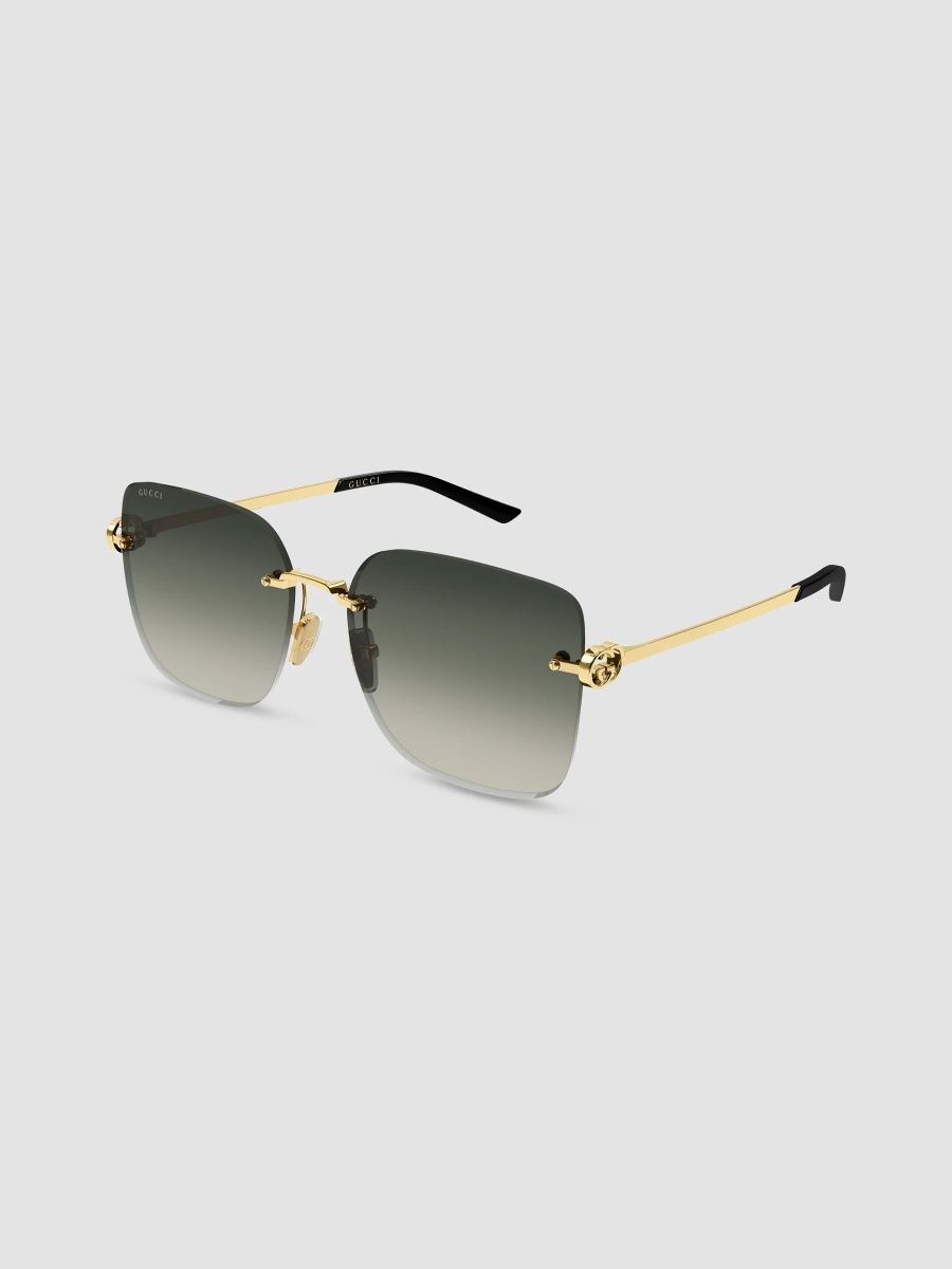 Gucci Women's Interlocking G Gg2229Sa Evolution Rimless Butterfly Metal Sunglasses - Gold