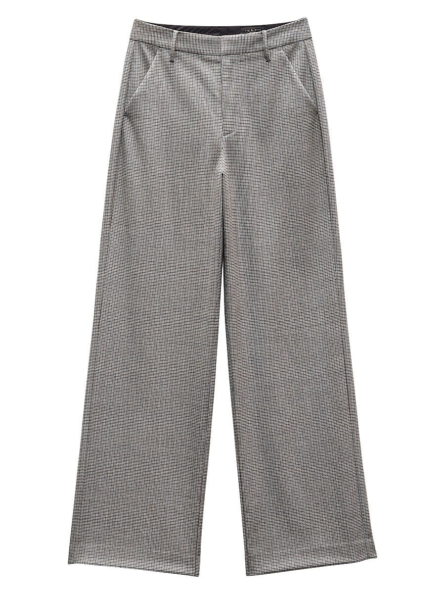Women's Andi Plaid Full-Length Trousers - Blue Plaid - Size 16